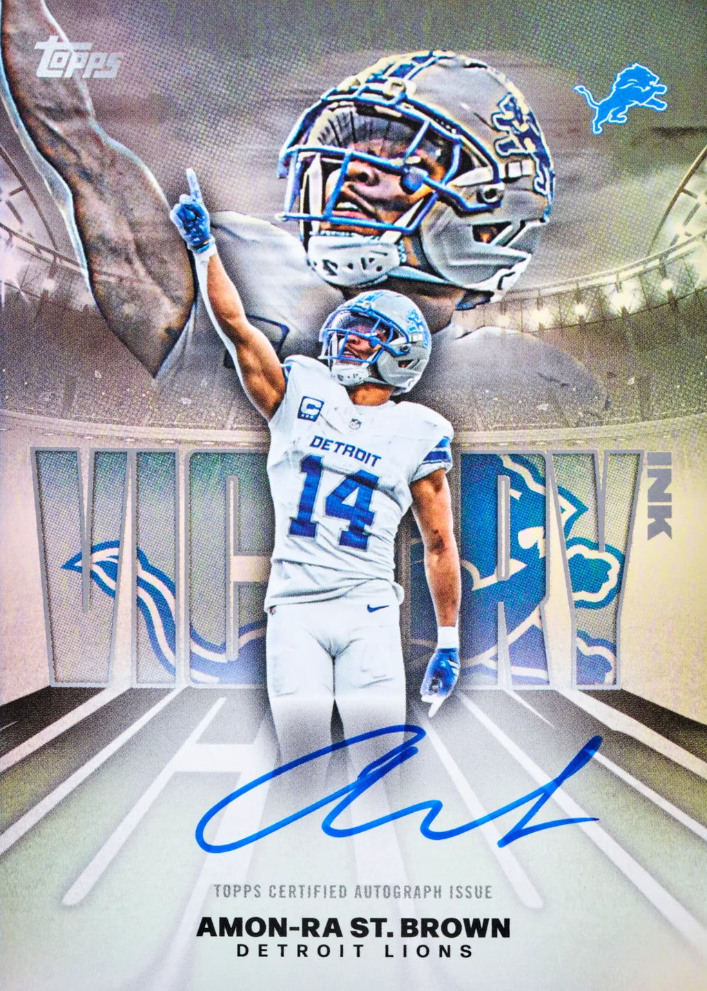 Victory Ink Amon-Ra St. Brown from 2026 Topps Flagship Football