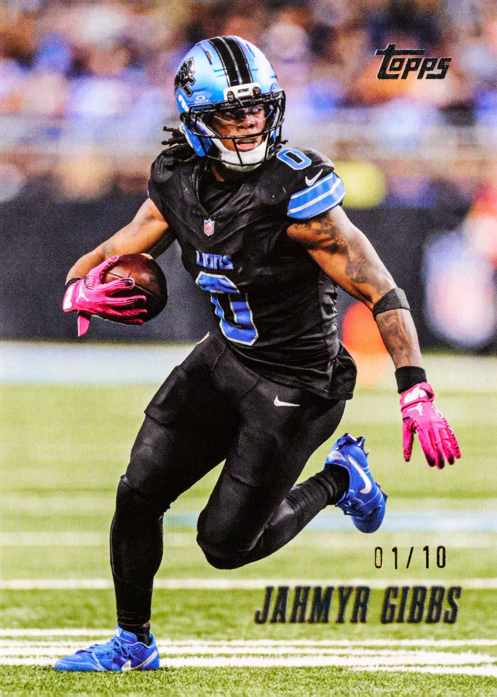 Base Cards True Photo Variation Jahmyr Gibbs card from 2026 Topps Flagship Football