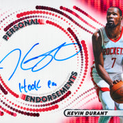 Kevin Durant Personal Endorsements inscription autograph sample card