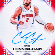 Cade Cunningham Pristine red autograph sample card