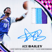 Ace Bailey Pristine Pieces pink autograph relic sample card