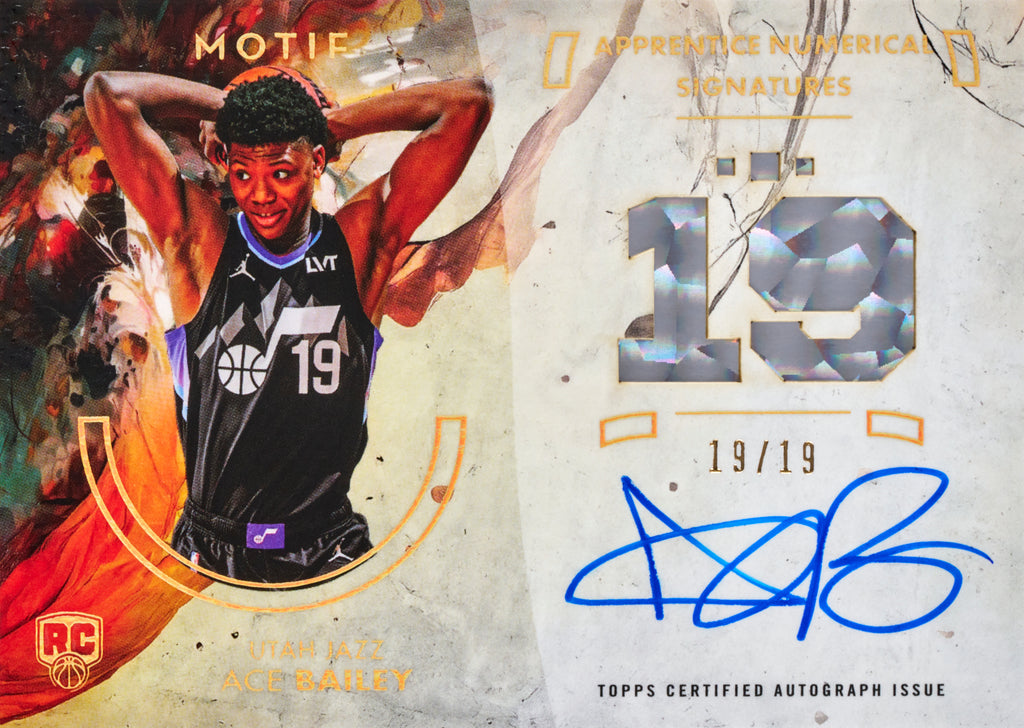 Apprentice Numerical Auto Ace Bailey from 2025-26 Topps Motif Basketball