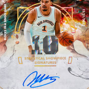 Statistical Showpiece Signatures Victor Wembanyama from 2025-26 Topps Motif Basketball