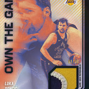 2026-27 Topps Flagship Basketball Luka Dončić Own the Game relic card preview; card not guaranteed