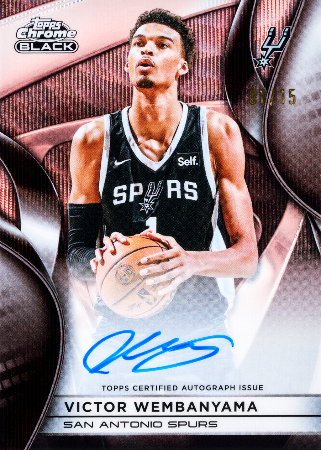 2025-26 Topps Chrome Black Basketball Victor Wembanyama autograph