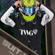 2026 Topps Chrome Formula 1 Sergio Perez Suit Up retail-exclusive insert example; specific card not guaranteed