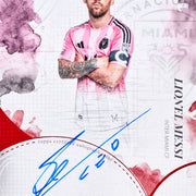 2026 Topps Chrome MLS — Lionel Messi Renaissance autograph red parallel sample card
