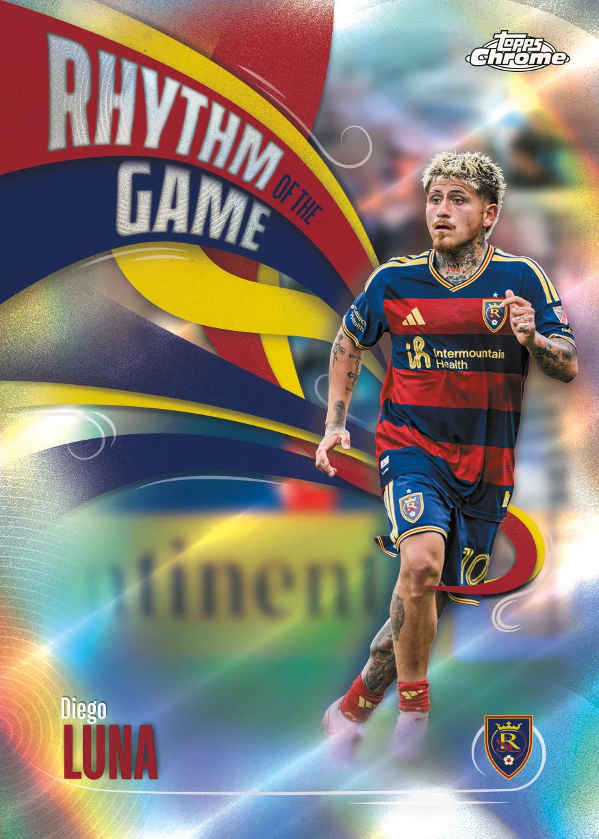 2026 Topps Chrome MLS — Diego Luna Rhythm of the Game sample card