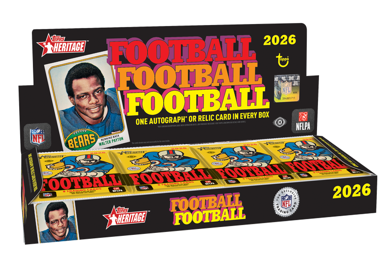 2026 Topps Heritage Football Hobby Box official packaging