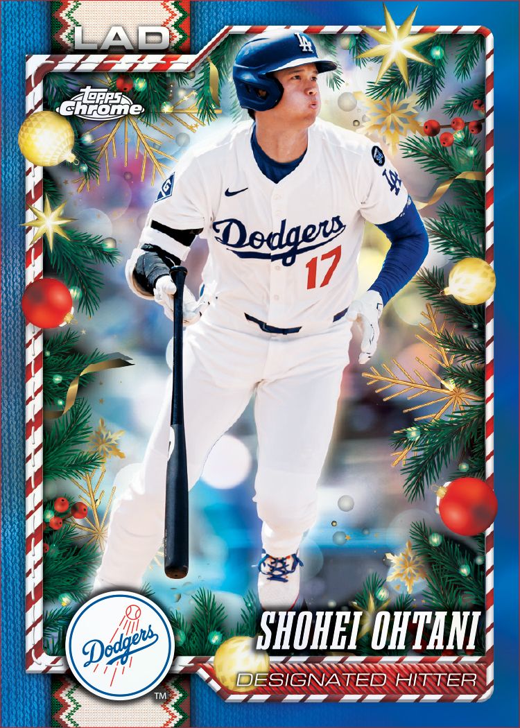 2026 Topps Holiday Baseball Shohei Ohtani Chrome Base Variation example; specific card not guaranteed