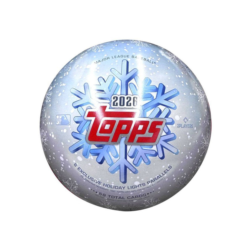 2026 Topps Holiday Baseball single snow-globe collector tin