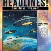 2026 Topps Mars Attacks Christmas Headlines! Christmas Invasion! sample card