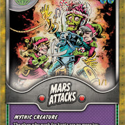 2026 Topps Mars Attacks Christmas Santa's Helpers sample card featuring armed alien elves