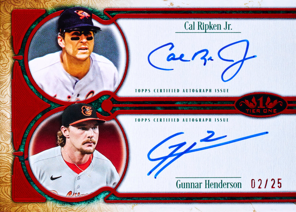 2026 Topps Tier One Baseball dual autograph card