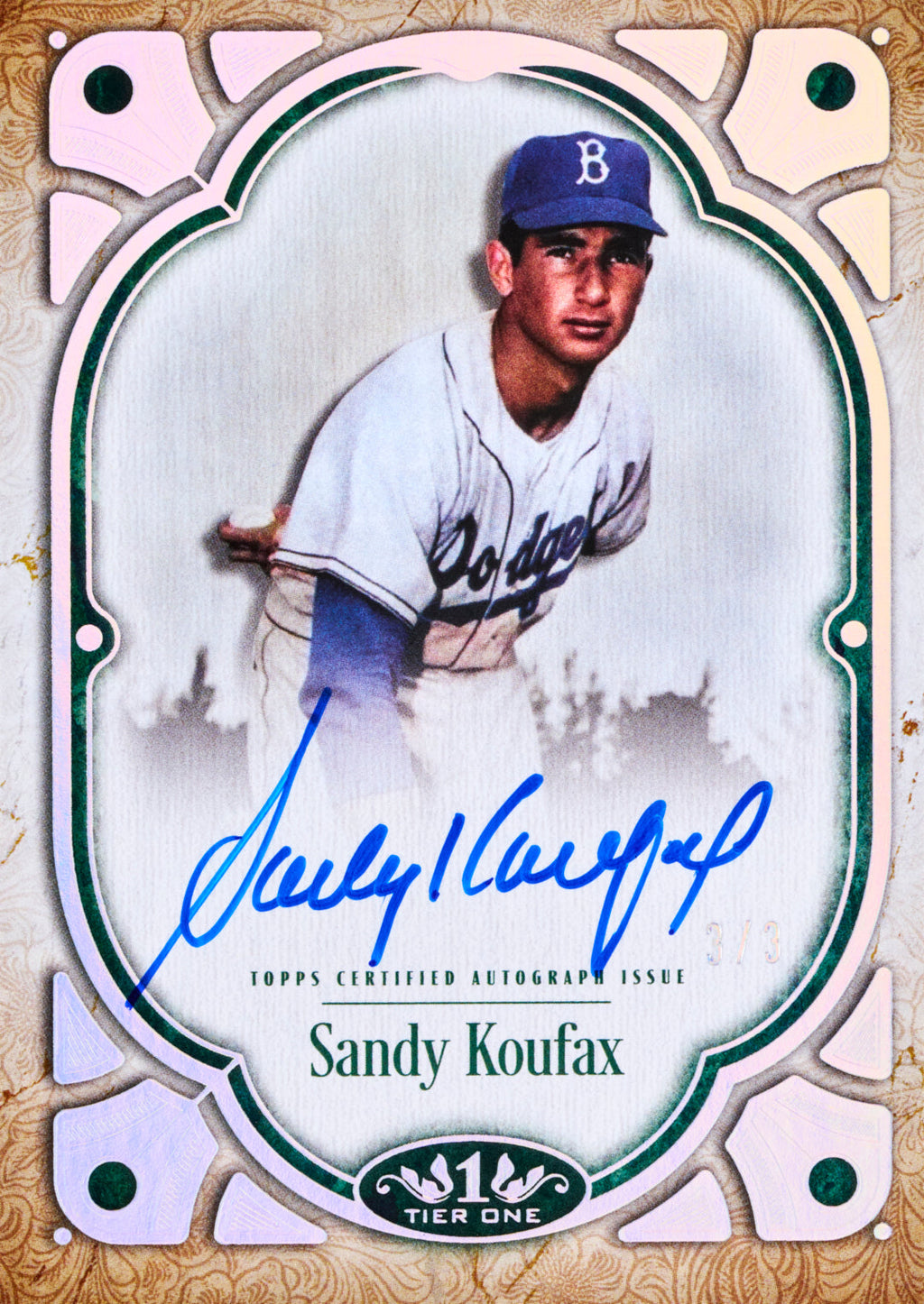 2026 Topps Tier One Baseball Sandy Koufax autograph card