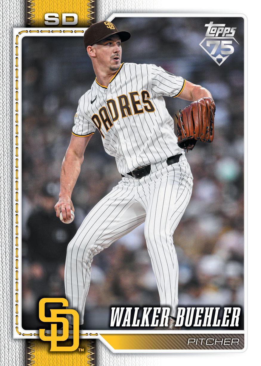 2026 Topps Update Series Baseball Walker Buehler base card preview; card not guaranteed