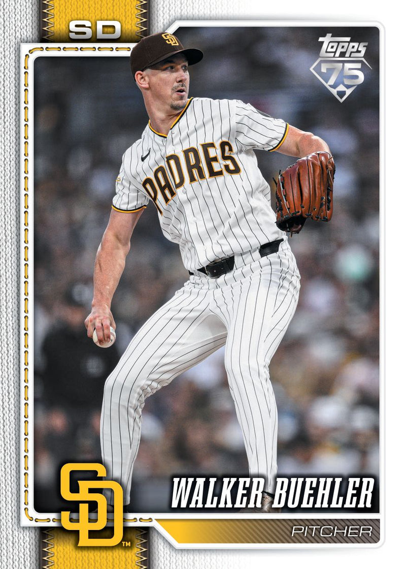 2026 Topps Update Series Baseball Walker Buehler base card preview; card not guaranteed