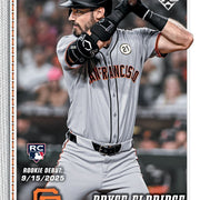 2026 Topps Update Series Baseball Bryce Eldridge Rookie Debut card preview; card not guaranteed