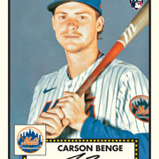 2026 Topps Update Series Baseball Carson Benge 1952 rookie variation preview; card not guaranteed