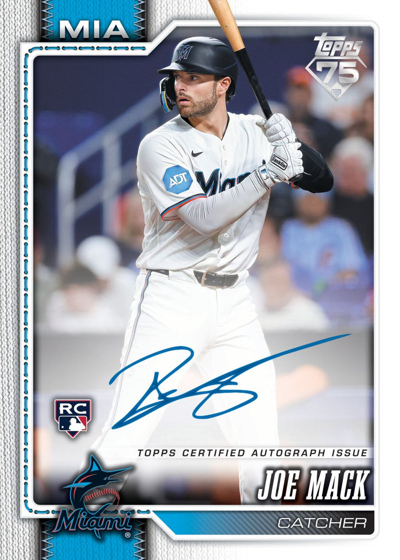 2026 Topps Update Series Baseball Joe Mack certified rookie autograph card preview; card not guaranteed