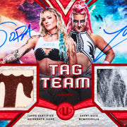 2026 Topps Universe WWE Sol Ruca and Zaria Tag Team Red Magma autograph relic card