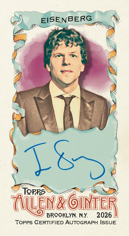Jesse Eisenberg Allen & Ginter autograph sample card