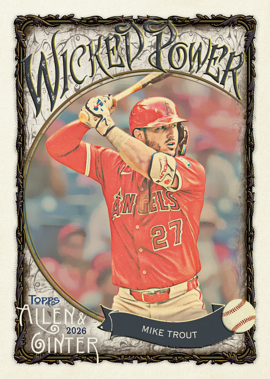 Mike Trout Allen & Ginter Wicked Power sample card
