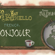 Allen & Ginter Mini 50 Ways to Say Hello Bonjour sample card
