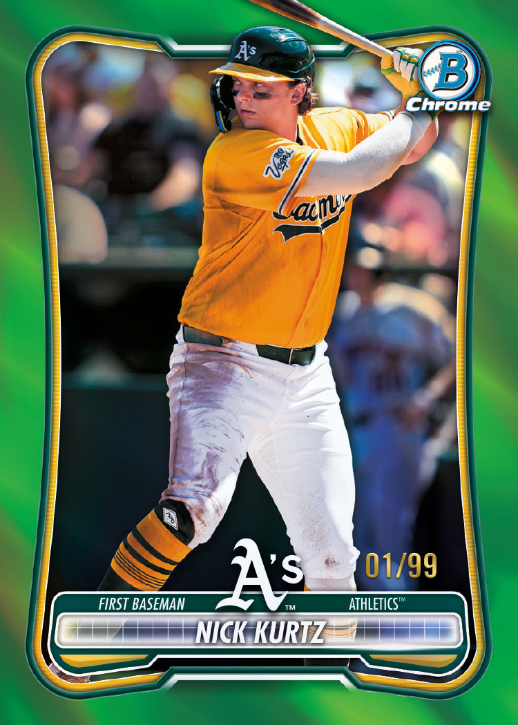 Green Refractor card from 2026 Bowman Chrome Baseball