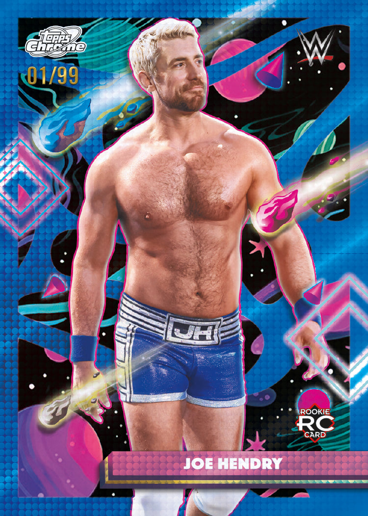 Blue Moon Refractor card from 2026 Topps Cosmic Chrome WWE