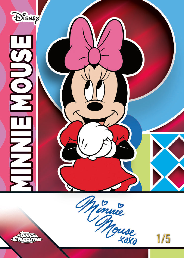 Red Parallel card from 2026 Topps Chrome Disney