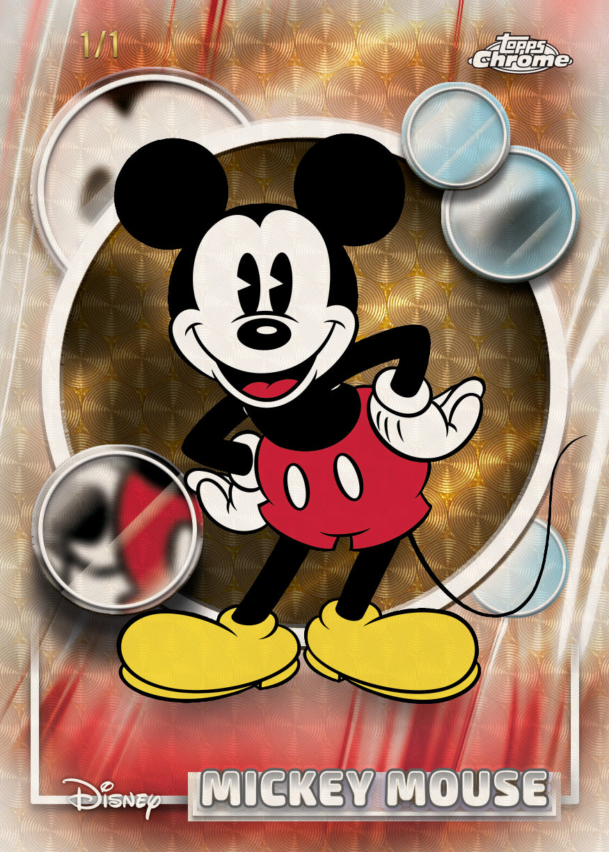 Superfractor card from 2026 Topps Chrome Disney
