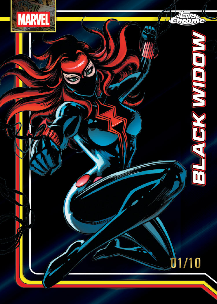 Black Parallel card from 2026 Topps Chrome Marvel