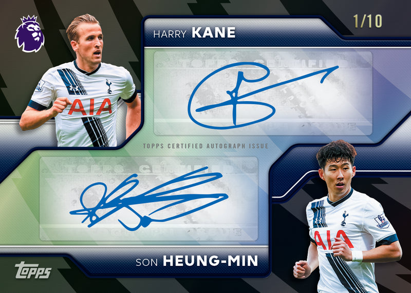 Harry Kane and Son Heung-Min Dual Autograph sample card