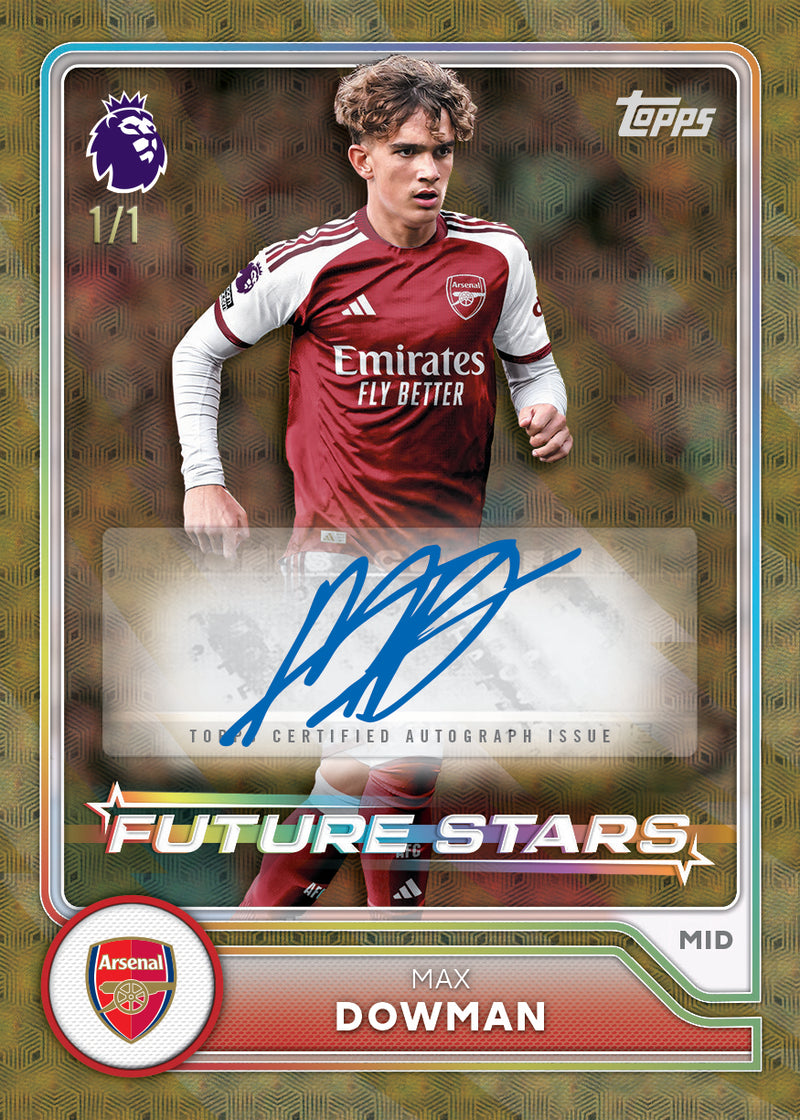 Max Dowman Future Stars Autograph sample card