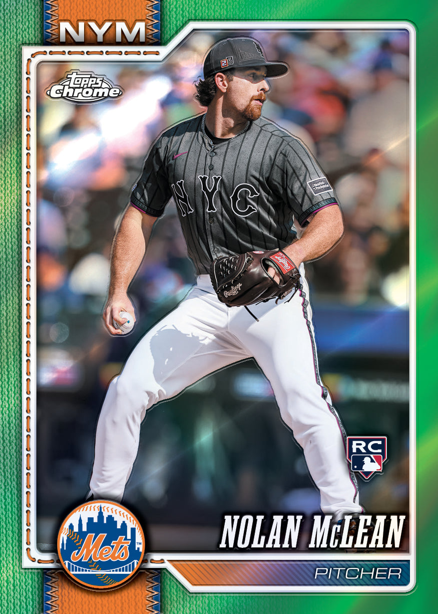 Green Refractor Parallel card from 2026 Topps Chrome Baseball