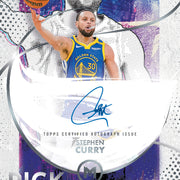Pick and Pop Stephen Curry Platinum on-card autograph from 2025-26 Topps Motif Basketball