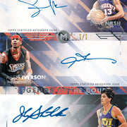 Triple Autograph Nash Iverson Stockton Platinum on-card from 2025-26 Topps Motif Basketball