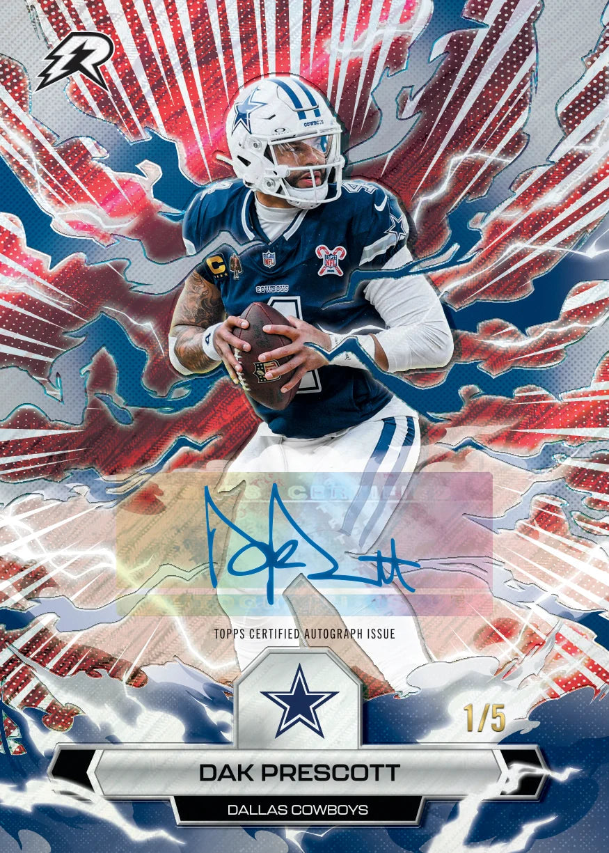 Red Static card from 2025 Topps Resurgence Football