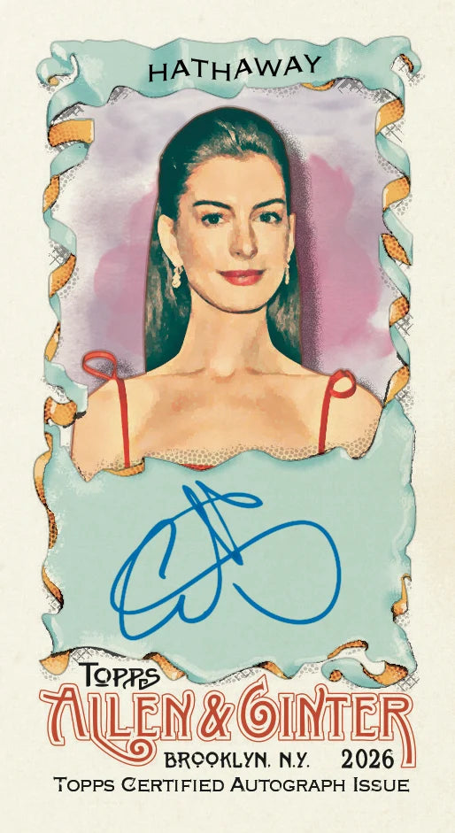 Anne Hathaway Allen & Ginter autograph sample card