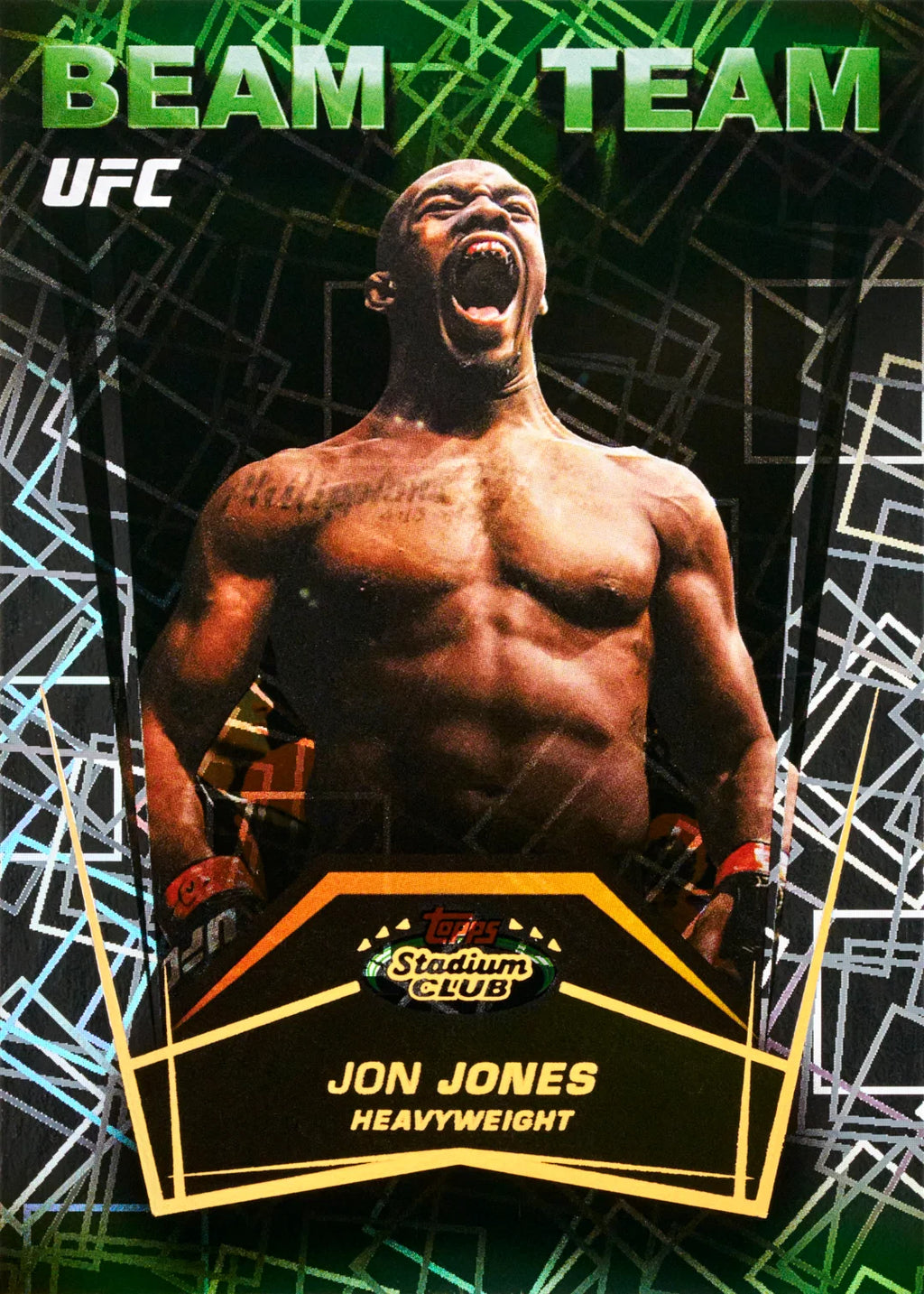 Beam Team Jon Jones card from 2026 Topps Stadium Club UFC