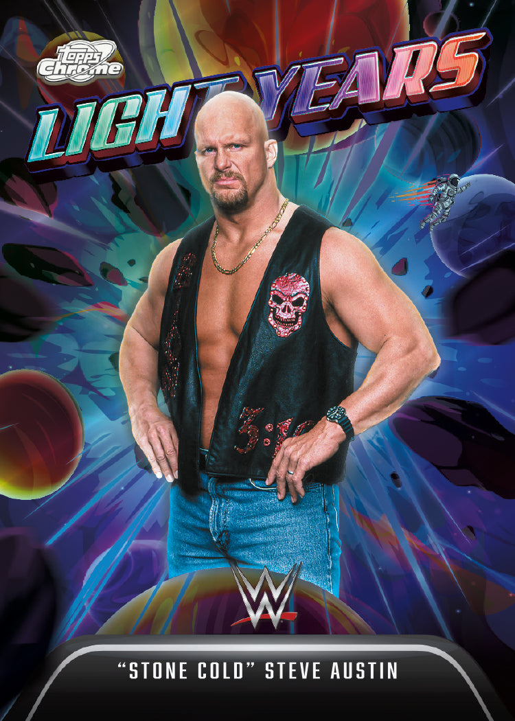 Light Years card from 2026 Topps Cosmic Chrome WWE