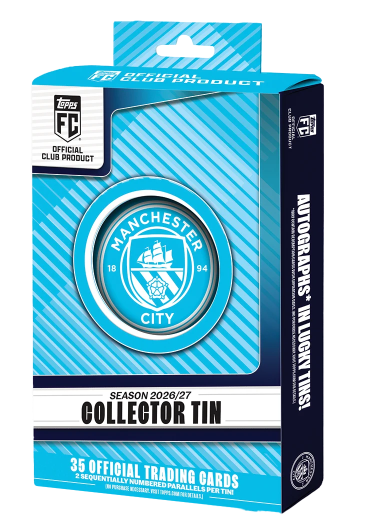 2026/27 Topps FC Manchester City Collector Tin packaging