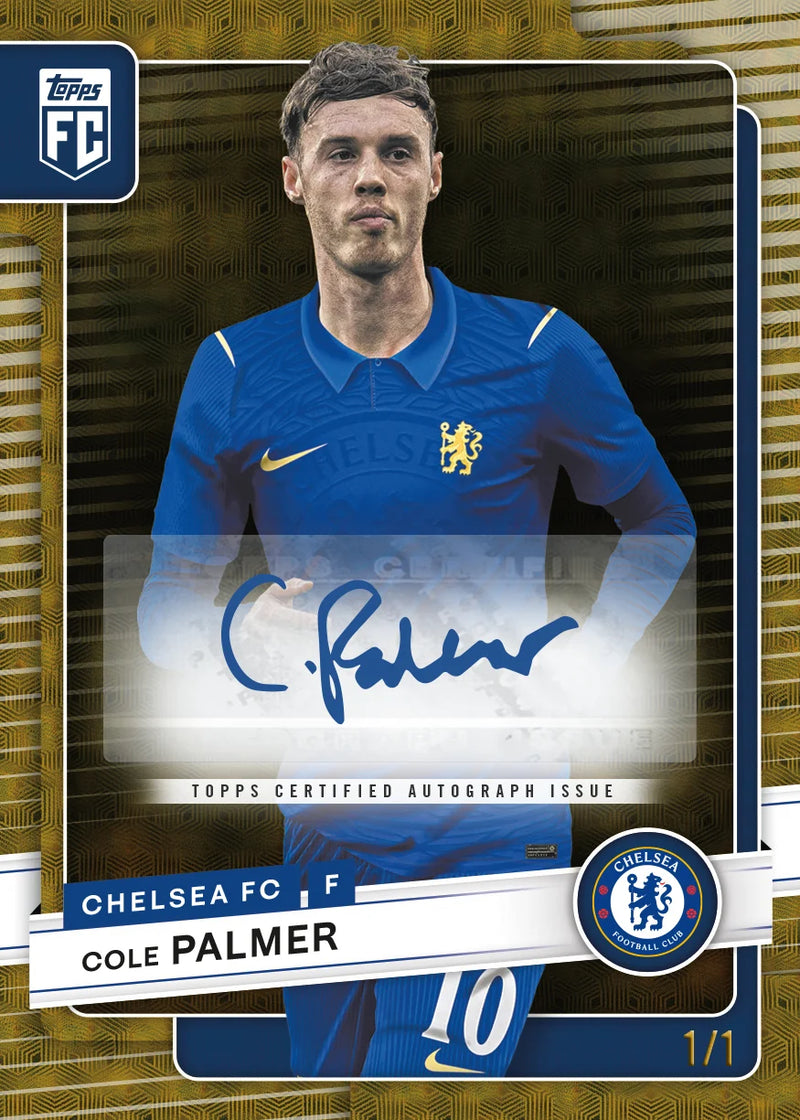 Cole Palmer Chelsea autograph sample card