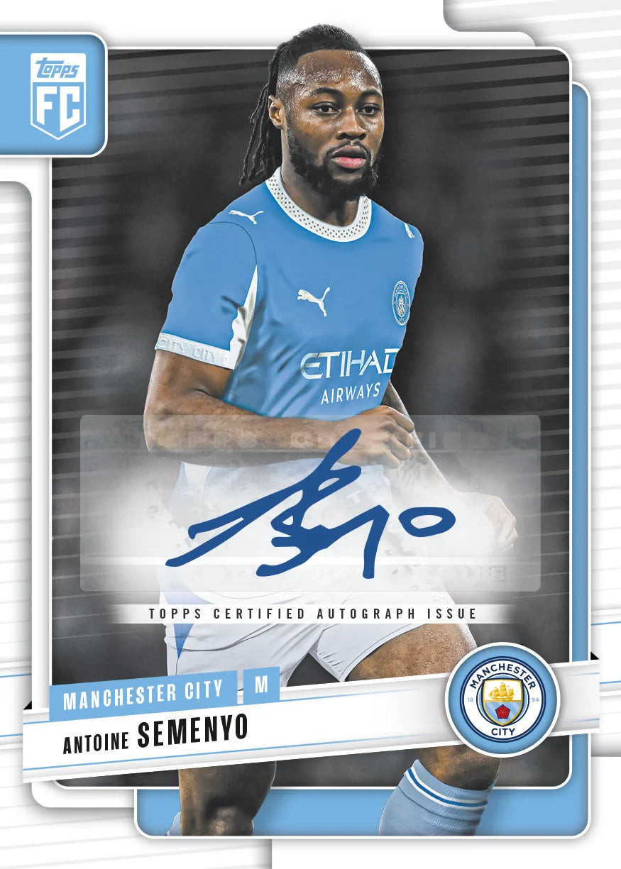 Antoine Semenyo Manchester City autograph sample card
