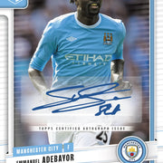 Emmanuel Adebayor Manchester City autograph sample card