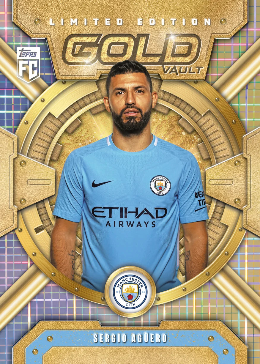 Sergio Agüero Manchester City Gold Vault sample card
