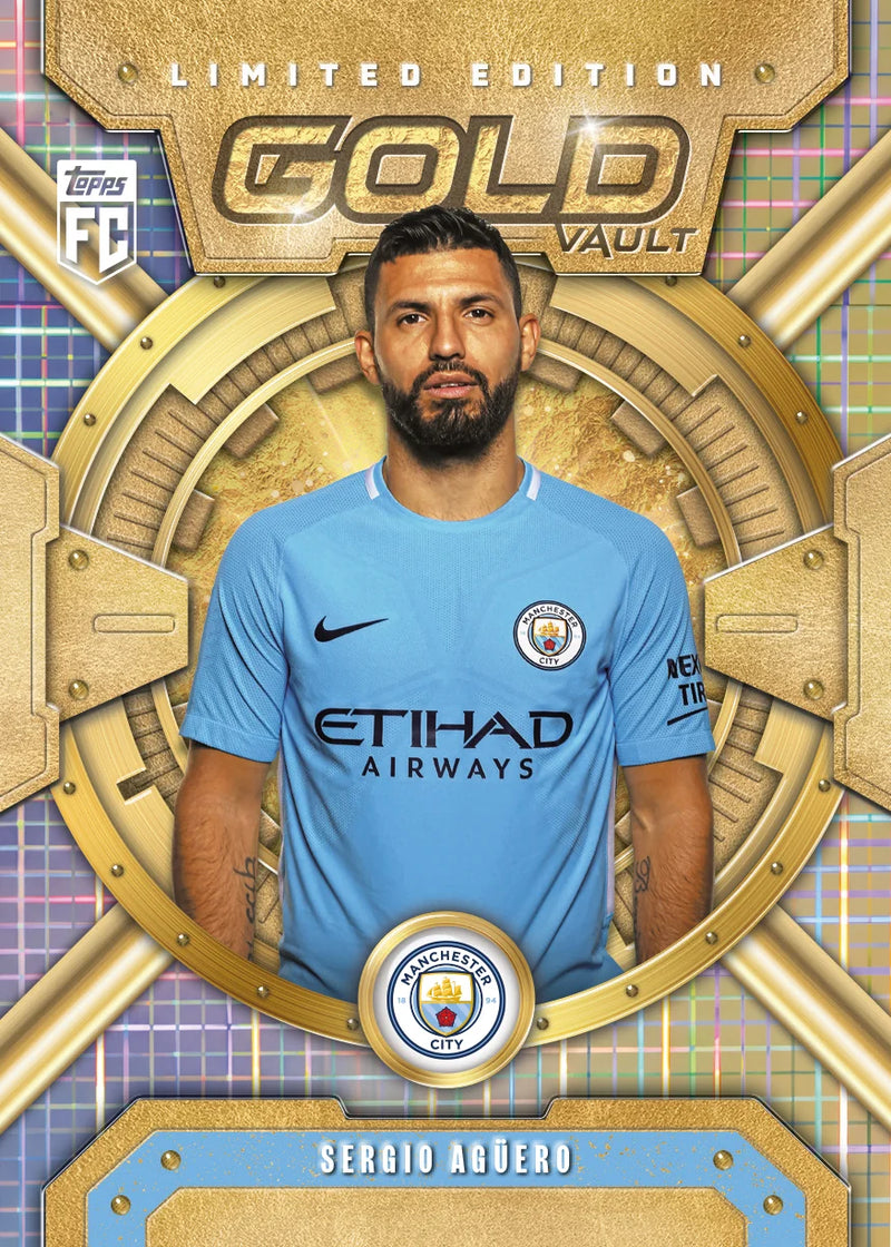 Sergio Agüero Manchester City Gold Vault sample card