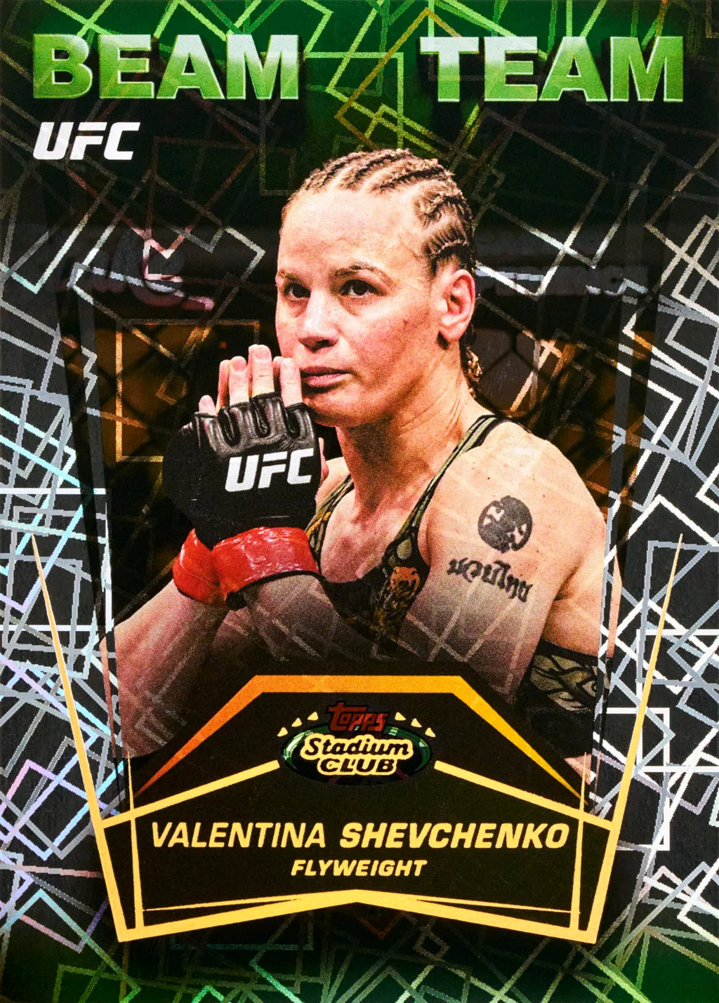 Beam Team Valentina Shevchenko card from 2026 Topps Stadium Club UFC