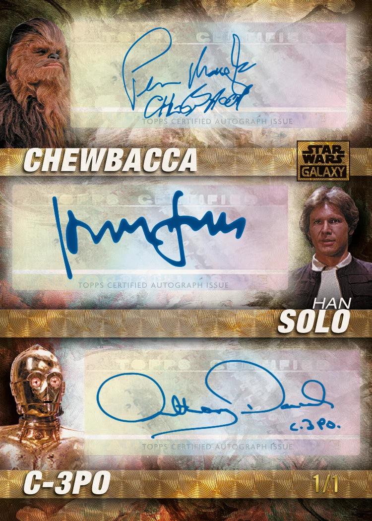 Superfractor card from 2026 Topps Star Wars Chrome Galaxy
